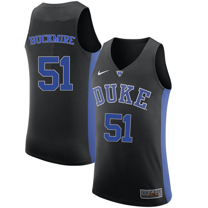 Men Duke Blue Devils #51 Mike Buckmire College Basketball Jerseys Sale-Black - Click Image to Close